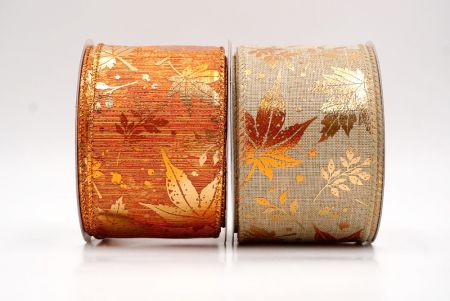 شريط سلكي بأوراق القيقب الذهبية_KF9906.KF9907.KF9908.KF9909.KF9910